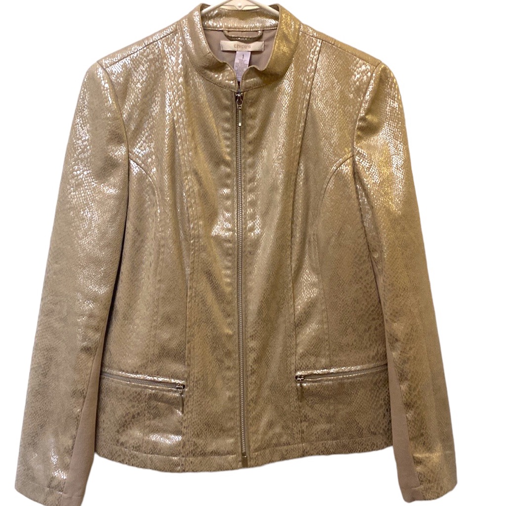 Chico's Metallic Python Jacket